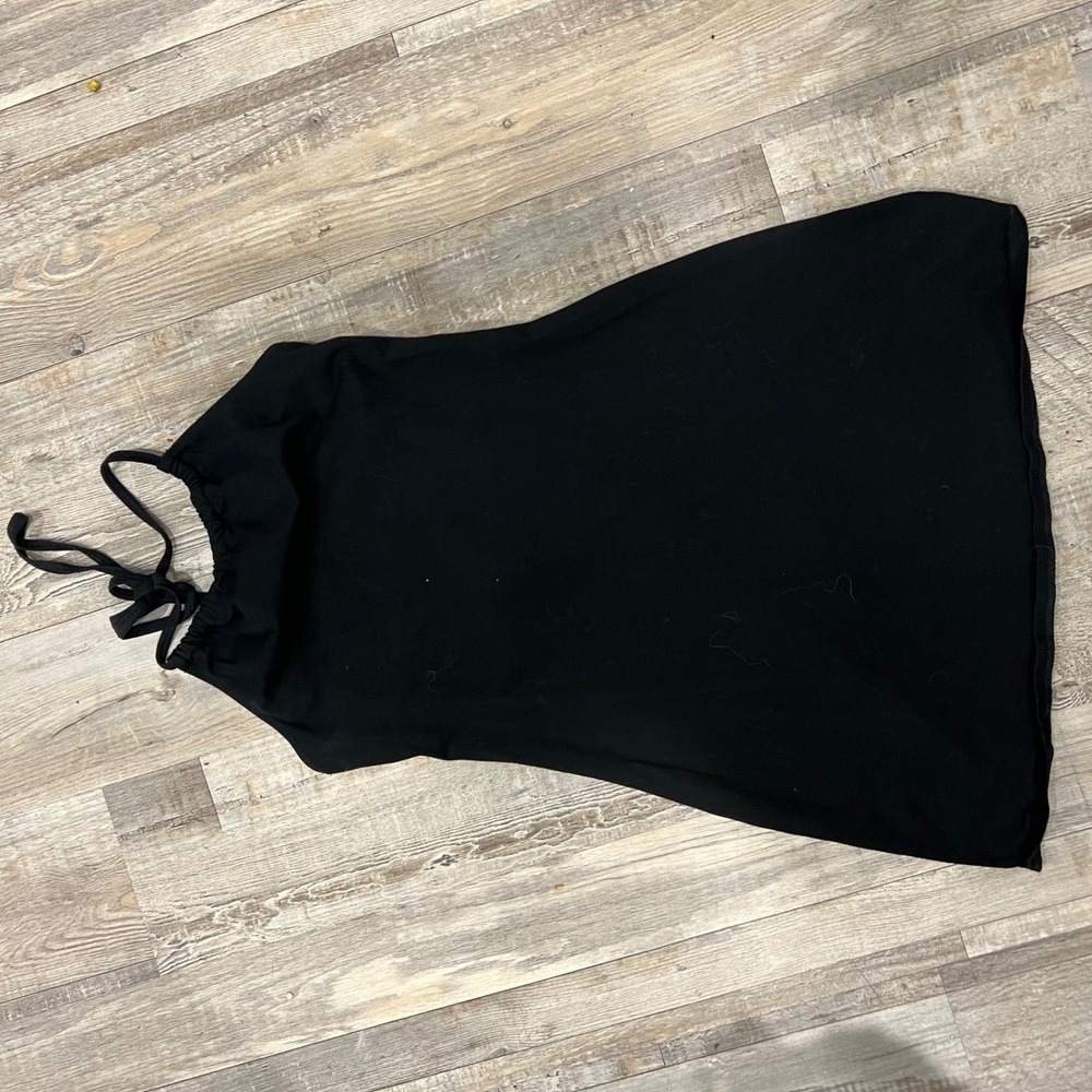 Hollister Women Dress Halter Neck Stretch Knit Black Size S